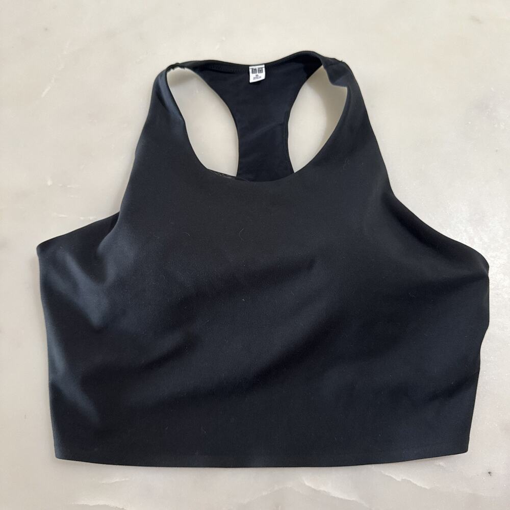 Uniqlo Wireless Sports Bra Tank Top Women’s XL Black Padded Cup Active Racerback